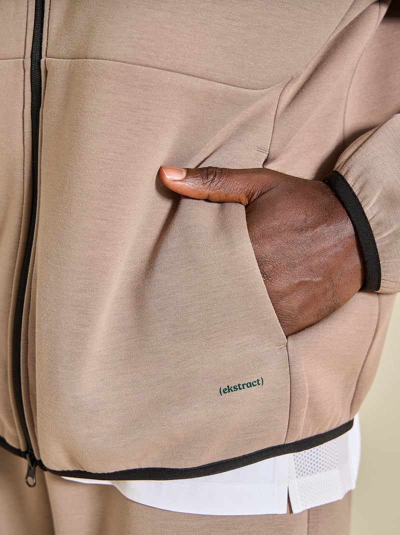 Sweat de sport zippé (ekstract) Beige - Kiabi