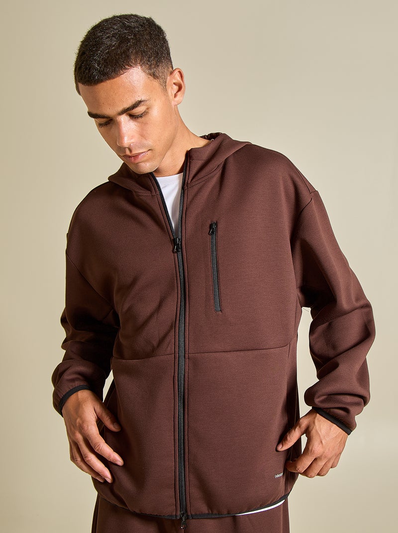 Sweat de sport zippé (ekstract) Marron - Kiabi