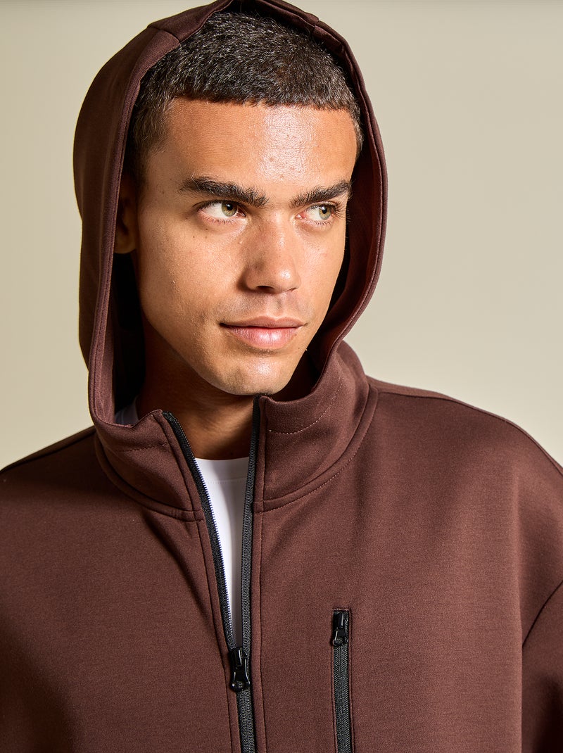 Sweat de sport zippé (ekstract) Marron - Kiabi