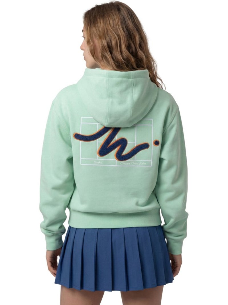 Sweat de tennis à capuche femme tennis femme newport-w light Vert - Kiabi