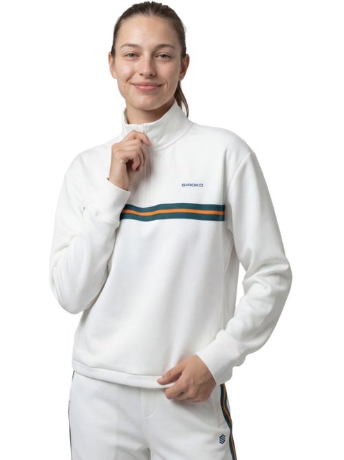 Sweat de tennis demi-zip femme tennis femme tiebreak-w - Kiabi