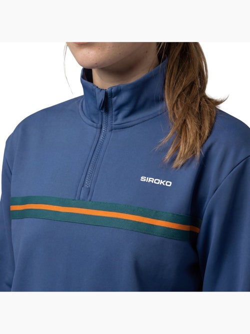 Sweat de tennis demi-zip femme tennis femme tiebreak-w navy - Kiabi