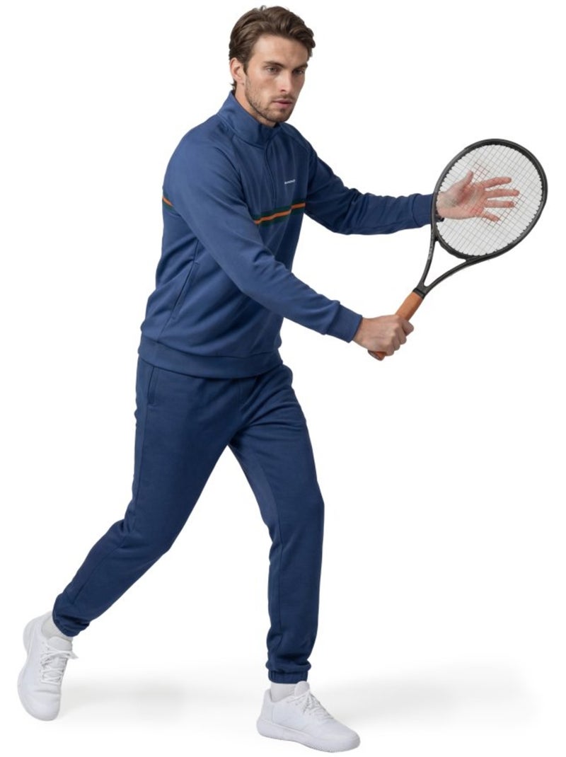 Sweat de tennis demi-zip homme tennis homme tiebreak navy Bleu - Kiabi