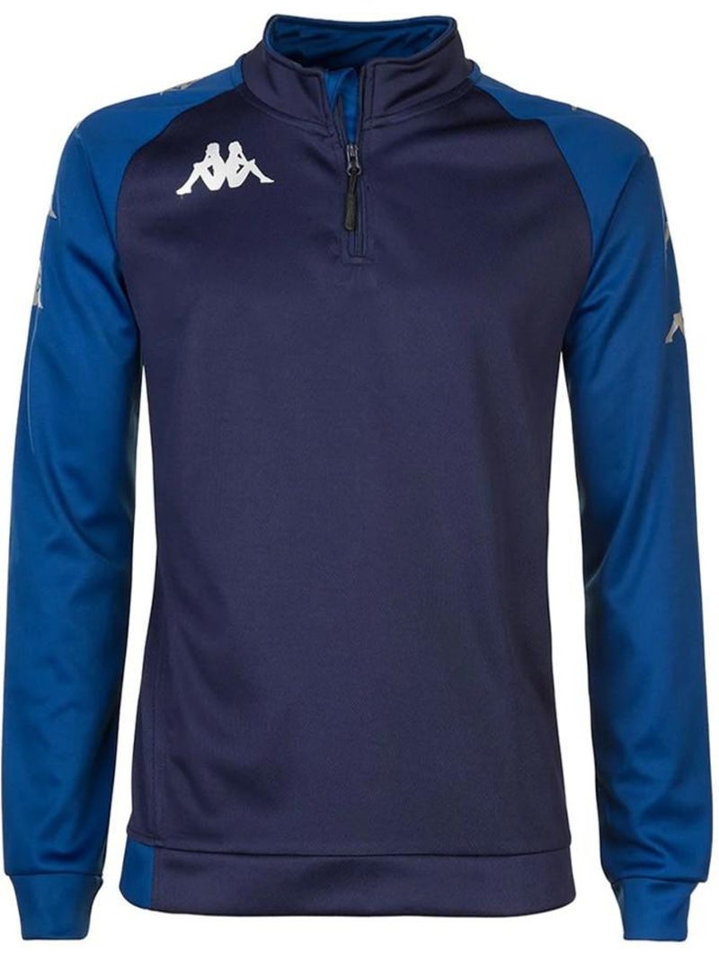 Sweat d'entrainement 1/2 zip homme kappa Bleu marine - Kiabi