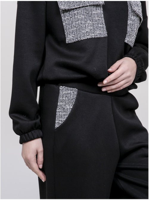 Sweat détails tweed yseult - Kiabi