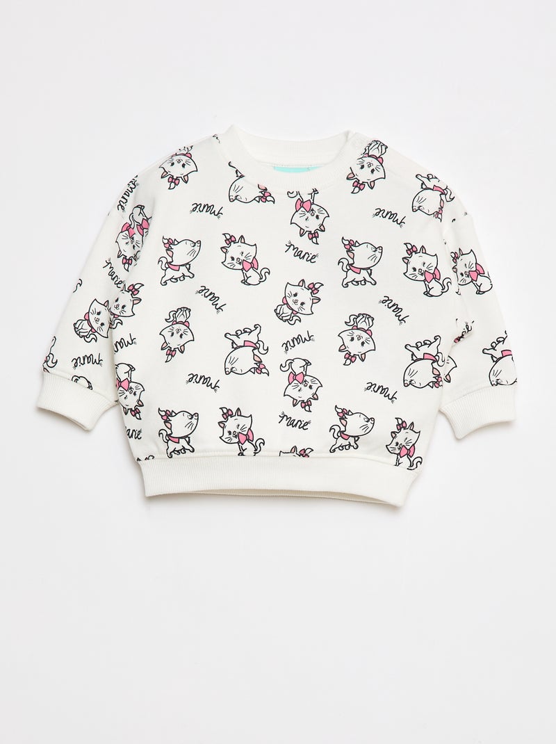 Sweat 'Disney' avec ouverture pressionnée à l'épaule Blanc - Kiabi