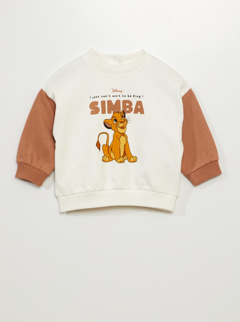 Sweat 'Disney' col rond Beige - Kiabi