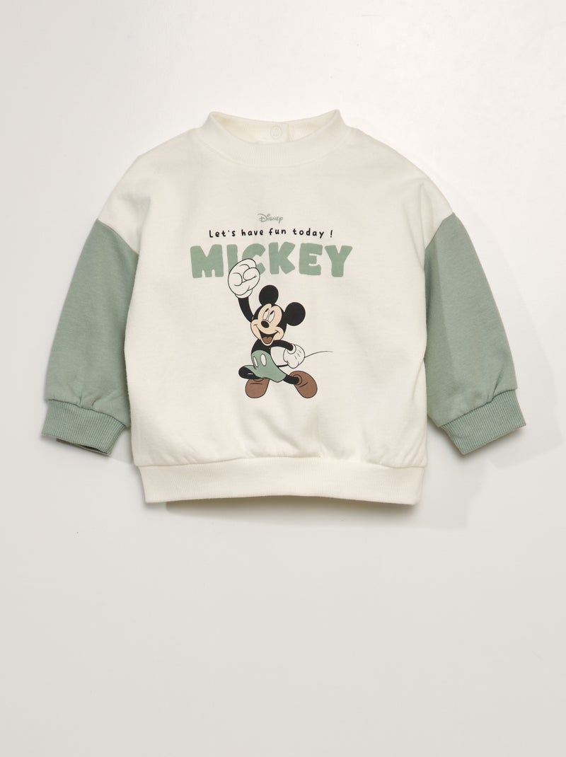Sweat 'Disney' col rond Vert - Kiabi