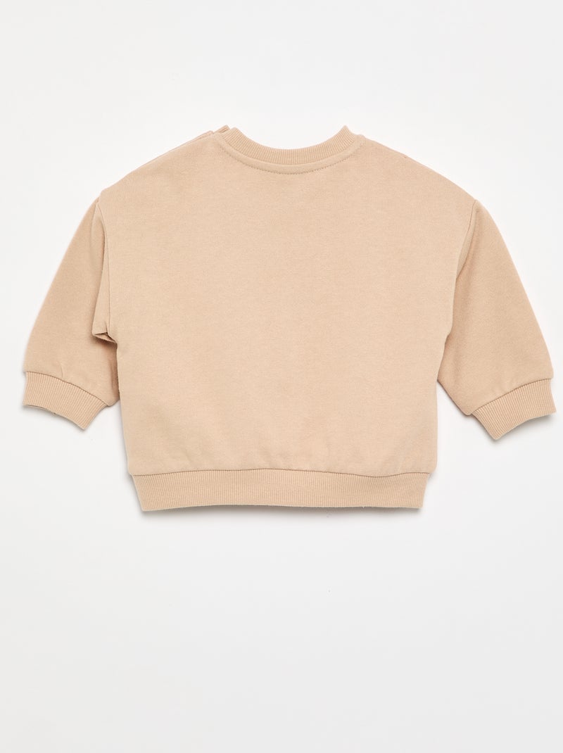 Sweat 'Disney' en molleton non gratté Beige - Kiabi