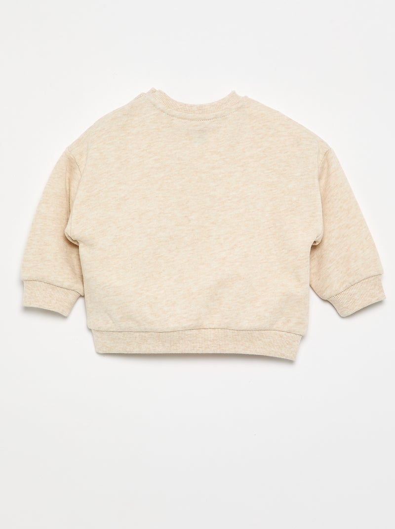 Sweat 'Disney' en molleton non gratté Beige - Kiabi