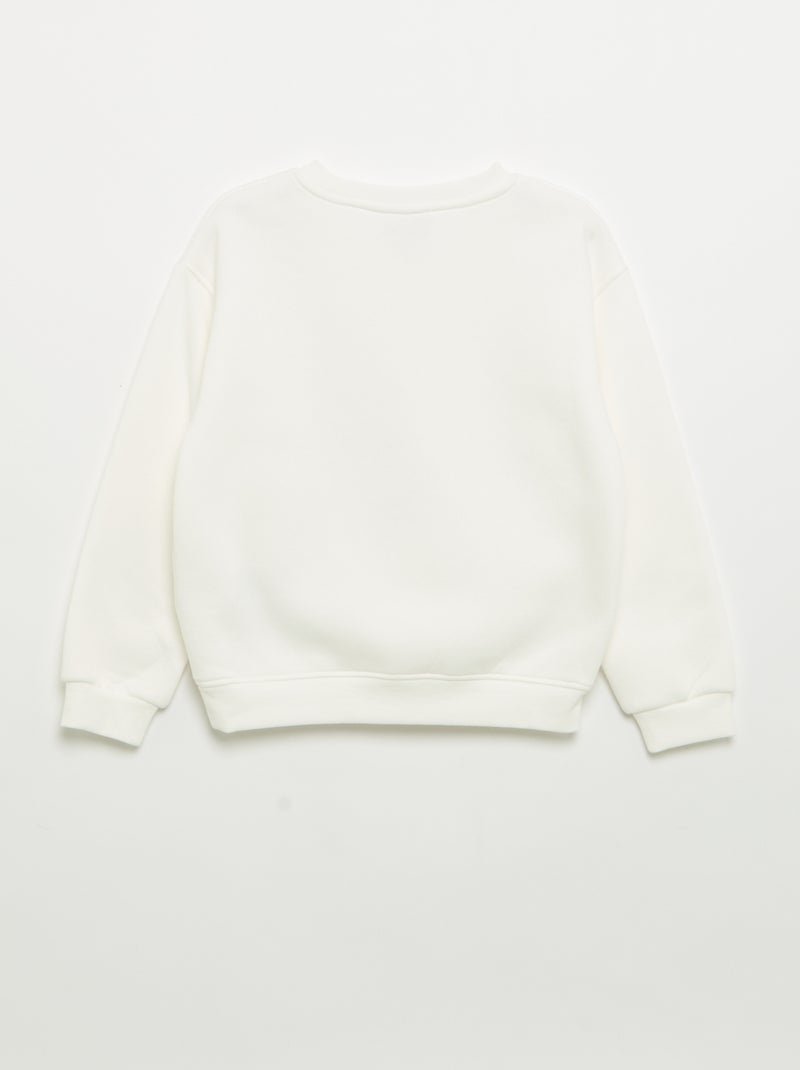 Sweat 'Disney' 'La Reine des Neiges' Blanc - Kiabi