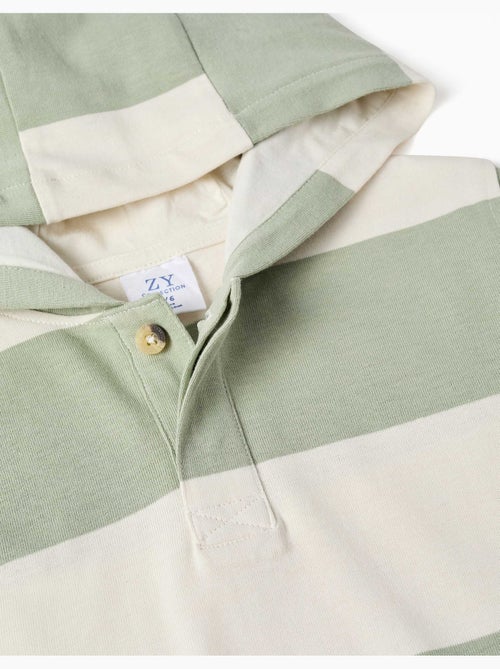 Sweat en coton avec capuche et à rayures - Kiabi