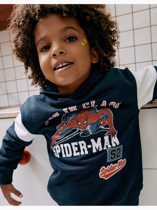 Sweat en coton avec capuche et imprimé spider-man - Kiabi