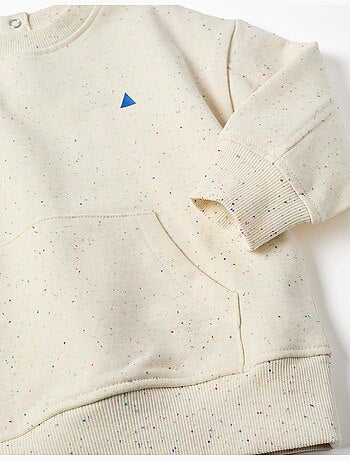 Sweat en coton avec fils colorés