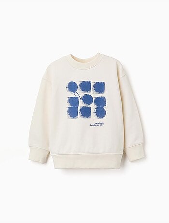 Sweat en coton avec imprimé abstrait