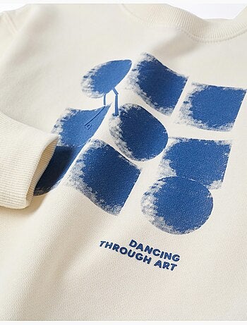 Sweat en coton avec imprimé abstrait