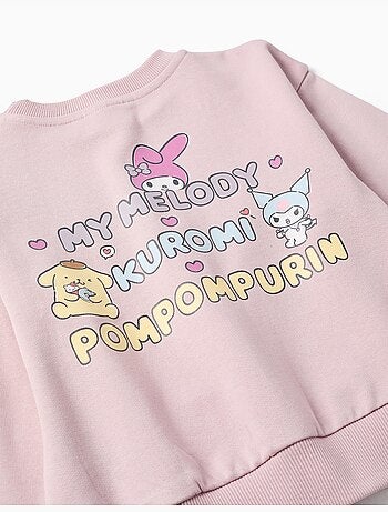 Sweat en coton avec imprimé kuromi & friends