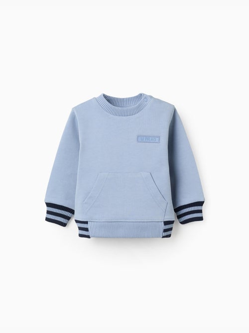Sweat en coton avec une poche kangourou - Kiabi Sweat en coton avec une poche kangourou - Kiabi