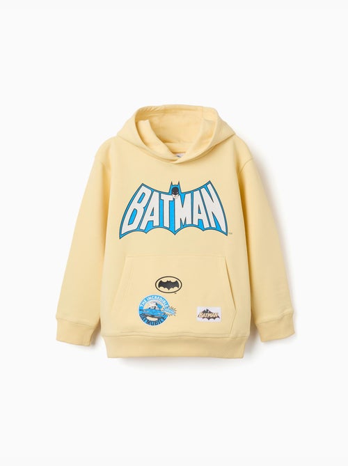 Sweat en coton peigné à capuche avec imprimé batman - Kiabi