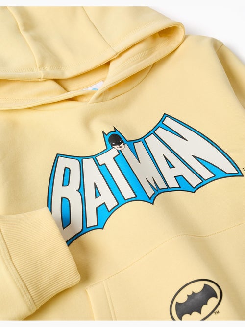 Sweat en coton peigné à capuche avec imprimé batman - Kiabi