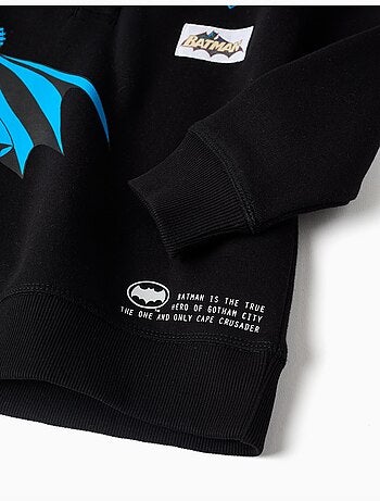 Sweat en coton peigné à capuche avec imprimé batman