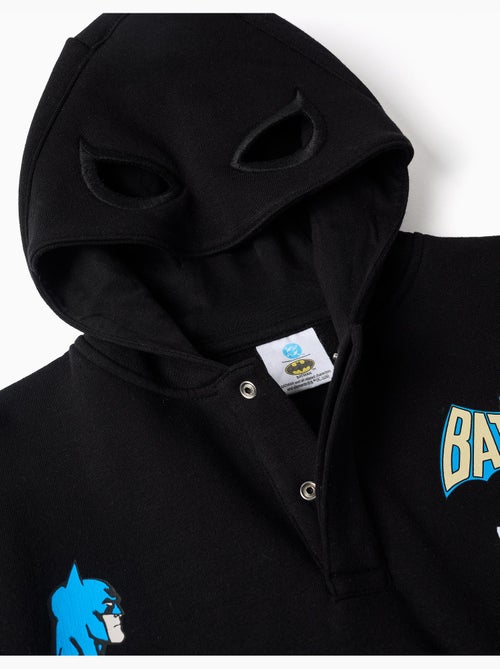 Sweat en coton peigné à capuche avec imprimé batman - Kiabi