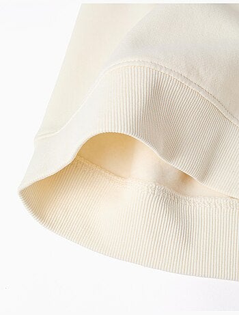 Sweat en coton peigné à capuche avec imprimé