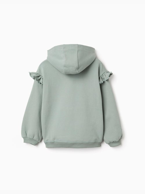Sweat en coton peigné à capuche et imprimé Stitch & Angel - Kiabi