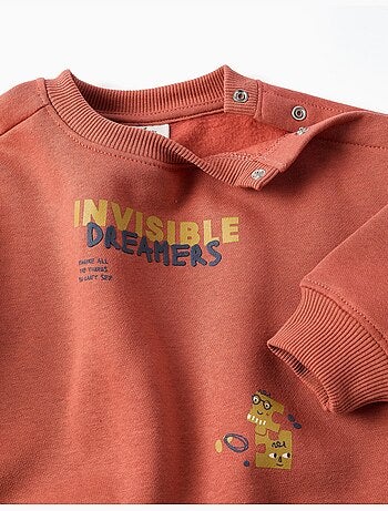 Sweat en coton peigné à imprimé invisible dreamers