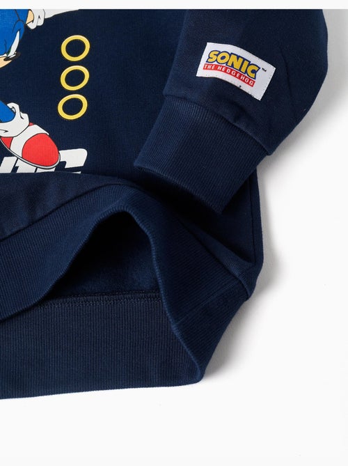 Sweat en coton peigné avec capuche et imprimé sonic - Kiabi Sweat en coton peigné avec capuche et imprimé sonic - Kiabi