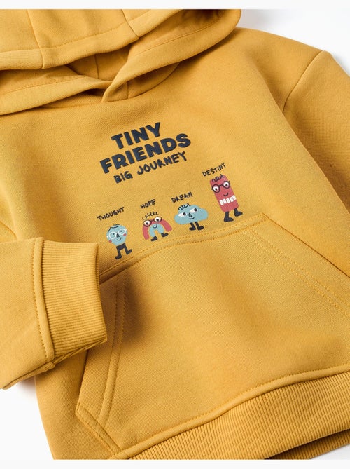 Sweat en coton peigné avec capuche et imprimé tiny friends - Kiabi