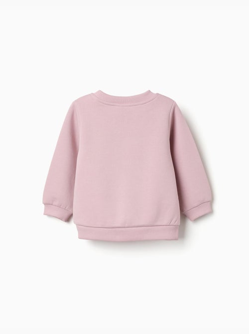 Sweat en coton peigné avec cœurs imprimés - Kiabi