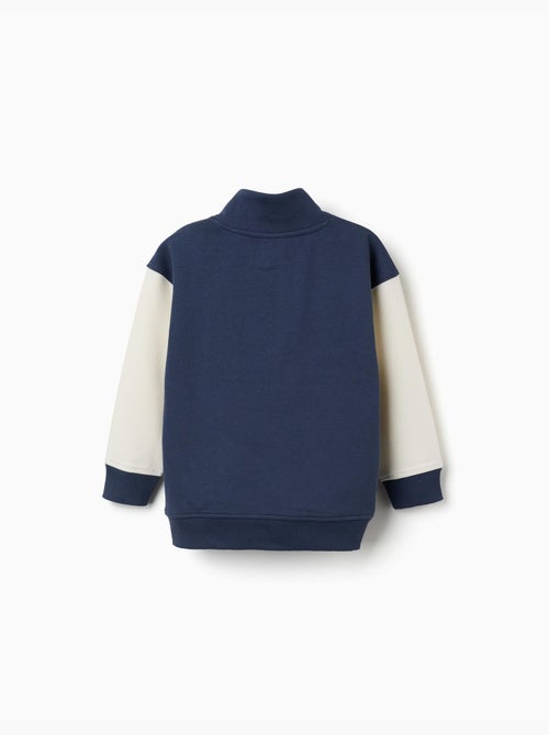 Sweat en coton peigné avec col montant et broderie - Kiabi Sweat en coton peigné avec col montant et broderie - Kiabi