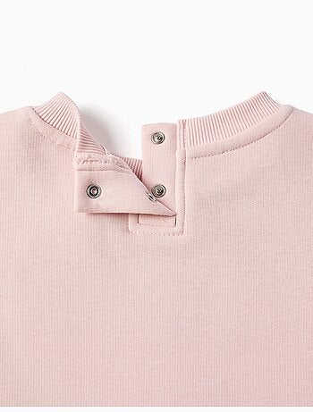 Sweat en coton peigné avec imprimé fleurs