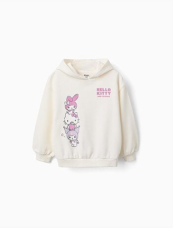 Sweat en coton peigné avec imprimé hello kitty