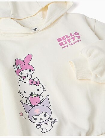 Sweat en coton peigné avec imprimé hello kitty