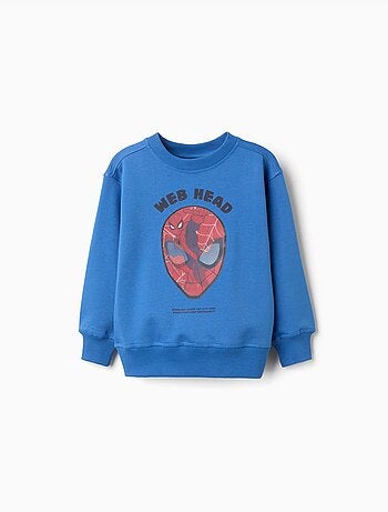 Sweat en coton peigné avec imprimé lenticulaire spider-man