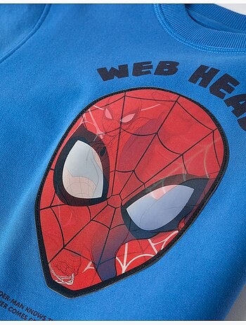 Sweat en coton peigné avec imprimé lenticulaire spider-man