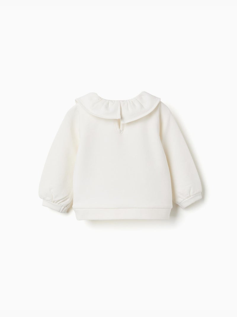 Sweat en coton peigné avec imprimé maison Blanc - Kiabi