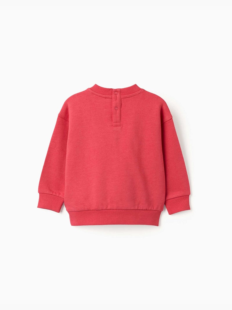 Sweat en coton peigné avec imprimé mickey Rouge - Kiabi