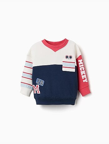 Sweat en coton peigné avec imprimés mickey