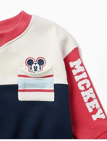 Sweat en coton peigné avec imprimés mickey