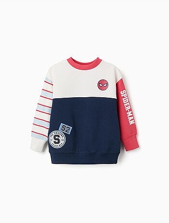 Sweat en coton peigné avec imprimés spider-man