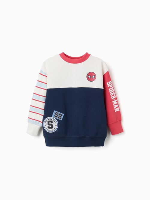 Sweat en coton peigné avec imprimés spider-man - Kiabi