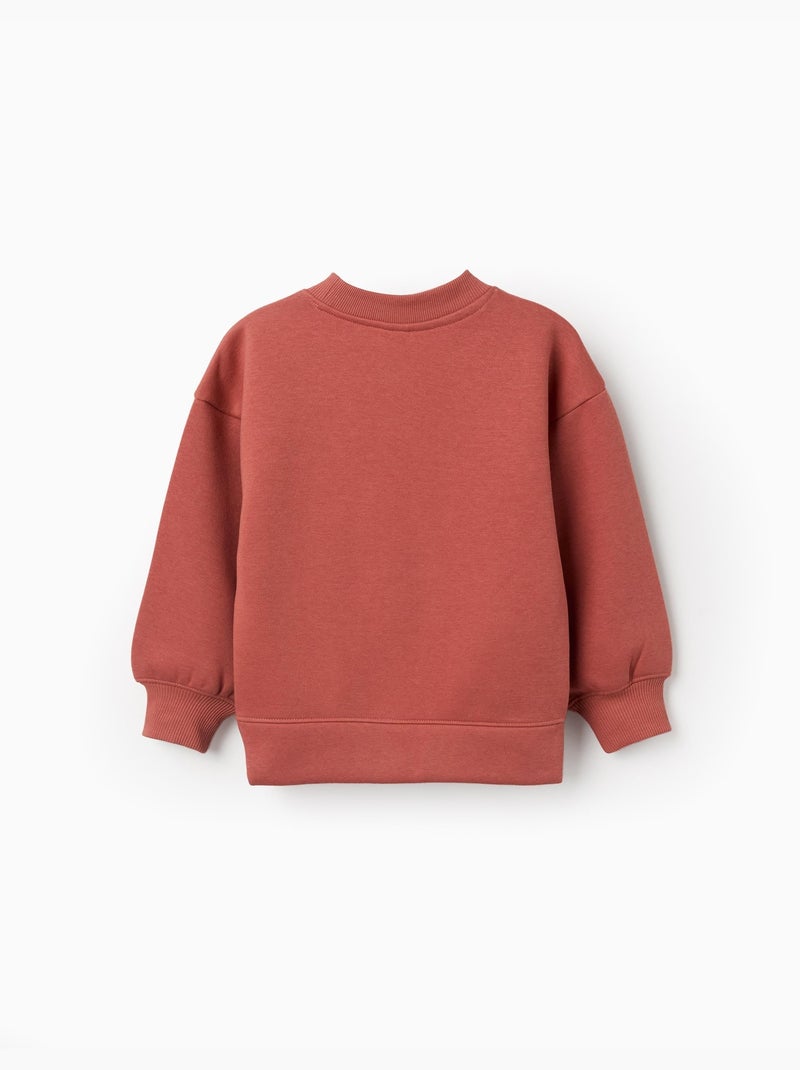 Sweat en coton peigné avec motif art et nature Marron - Kiabi