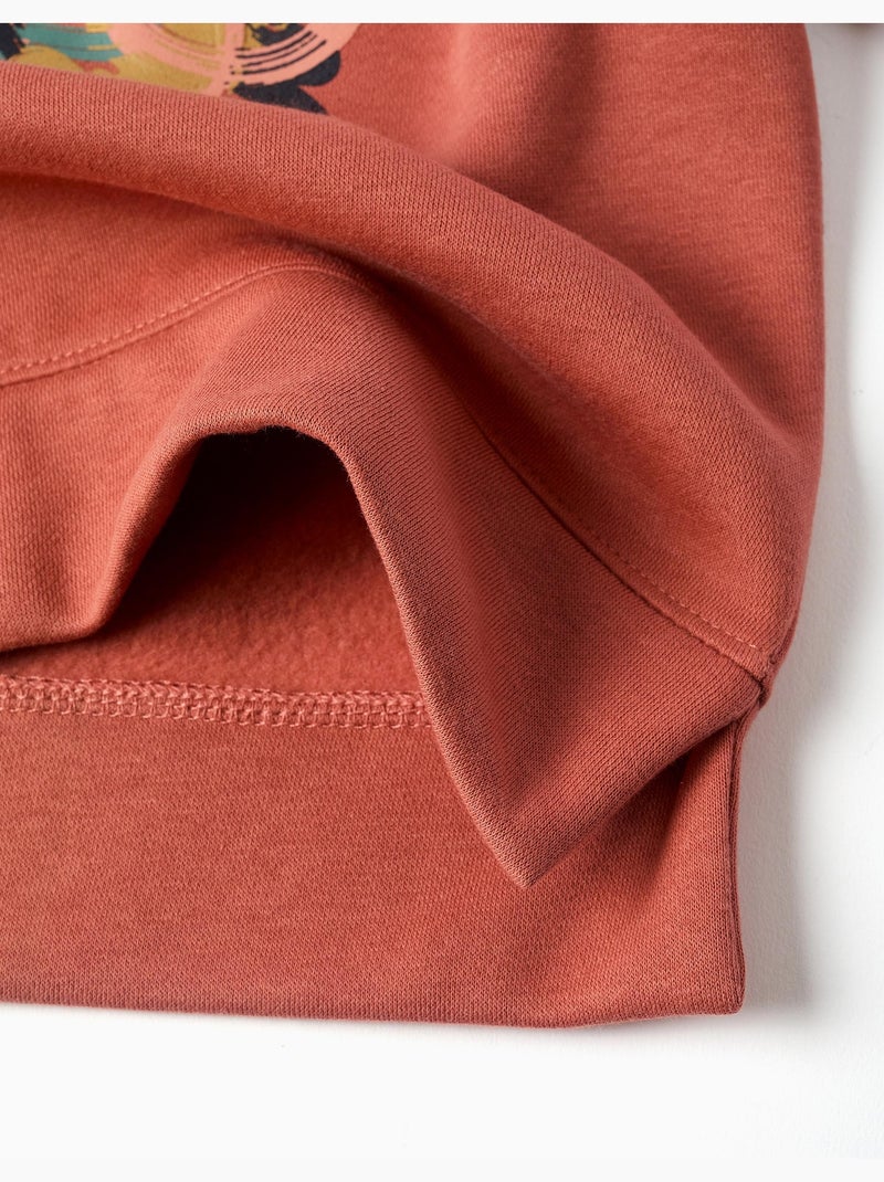 Sweat en coton peigné avec motif art et nature Marron - Kiabi