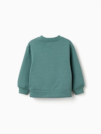 Sweat en coton peigné avec motif art et nature