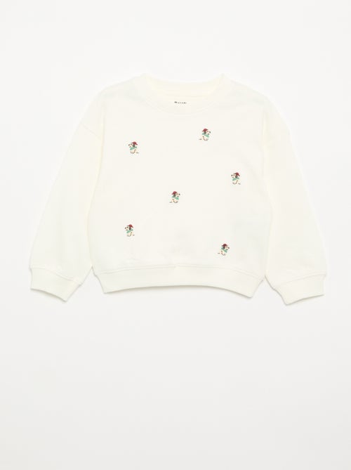 Sweat en French Terry avec broderies - Kiabi Sweat en French Terry avec broderies - Kiabi
