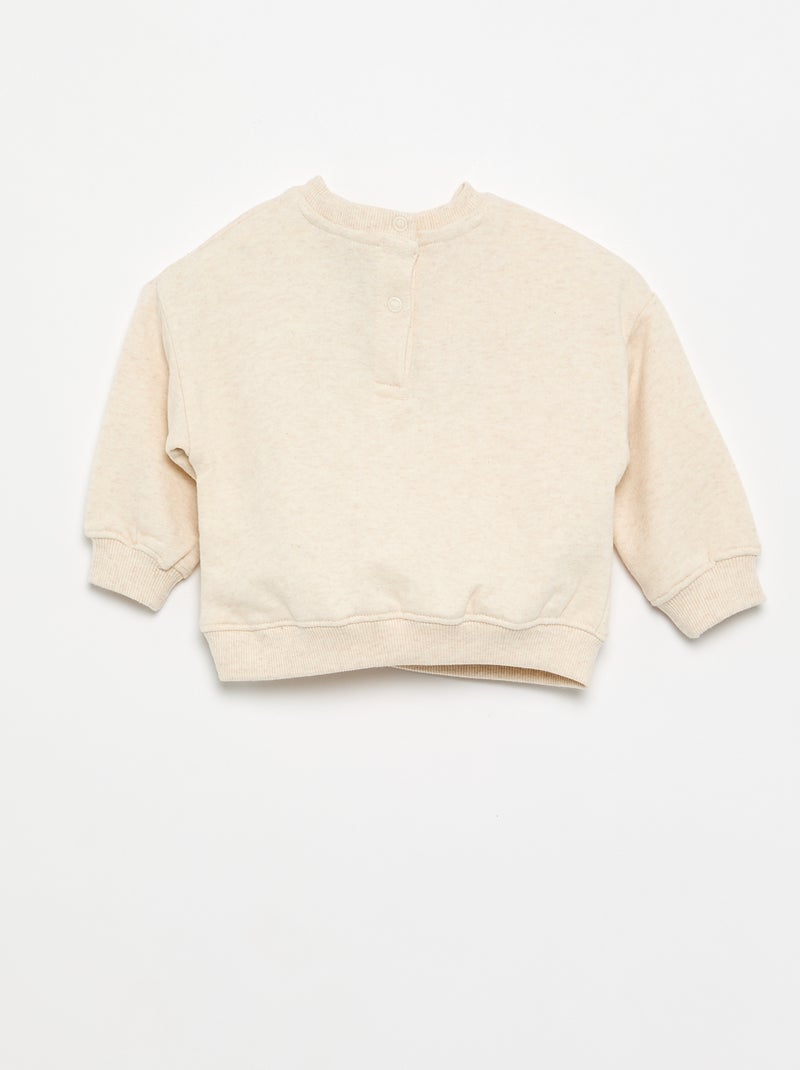 Sweat en French Terry Beige - Kiabi
