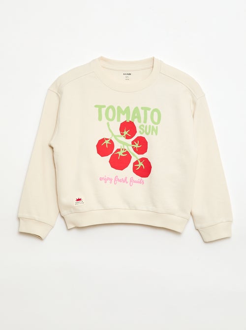 Sweat en French Terry imprimé devant - Kiabi